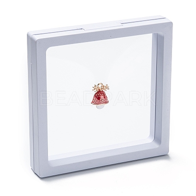 Square Transparent PE Thin Film Suspension Jewelry Display Box CON-D009-01C-05-1