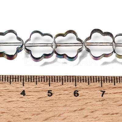 Electroplated Transparent Glass Beads Strands GL-CBA98F0-07F-1