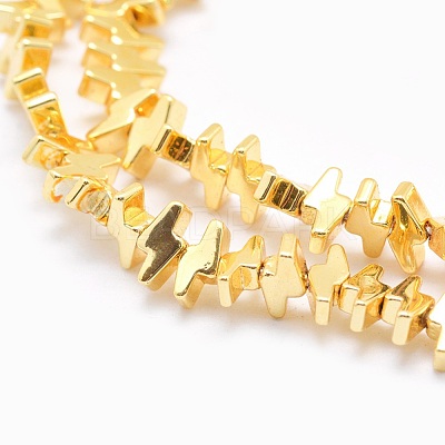 Electroplate Non-magnetic Synthetic Hematite Beads Strands G-L485-19-G-1