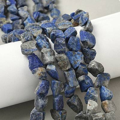 Raw Rough Natural Lapis Lazuli Beads Strands LS-G-M453-D06-1