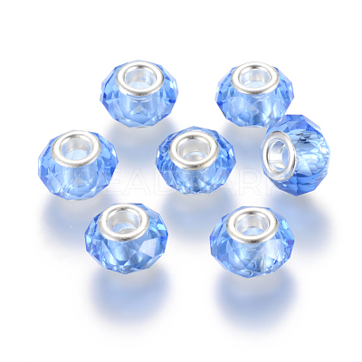 Handmade Glass European Beads X-GPDL25Y-22-1