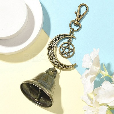 Iron Bell Pendant Decoration HJEW-JM02451-1