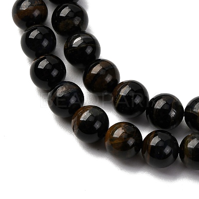 Dyed Natural Blue Tiger Iron Beads Strands G-G286-A02-6mm-1