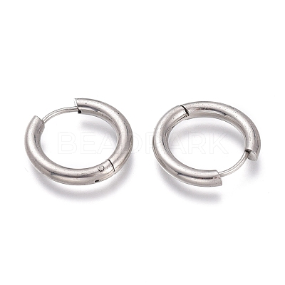 Tarnish Resistant 201 Stainless Steel Huggie Hoop Earrings EJEW-O095-05-04-1
