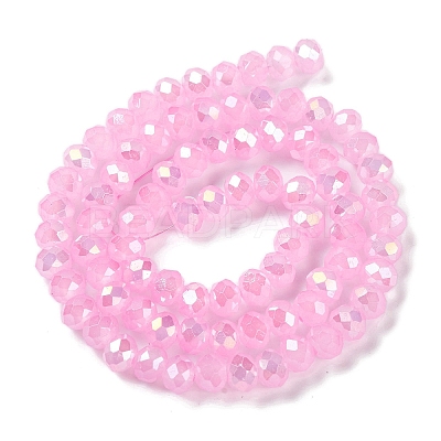 Baking Electroplate Glass Beads Strands DGLA-A039-J6MM-B16-1