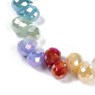 Electroplate Glass Beads Strands EGLA-B009-02-1