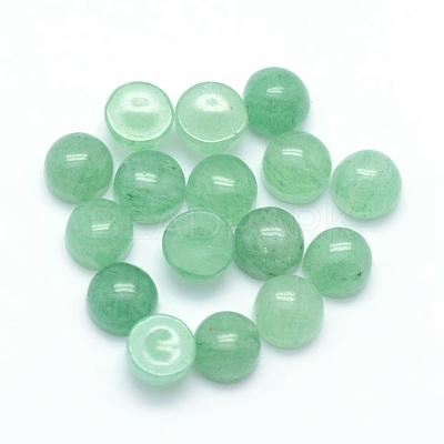 Natural Green Aventurine Cabochons G-P393-R15-4mm-1