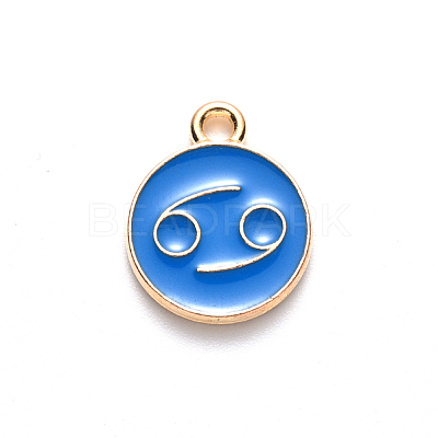 Alloy Enamel Pendants ENAM-S124-01B-02D-1