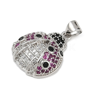 Brass Micro Pave Cubic Zirconia Pendants KK-A260-07A-P-1