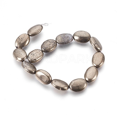 Natural Pyrite Beads Strands G-E499-02A-1