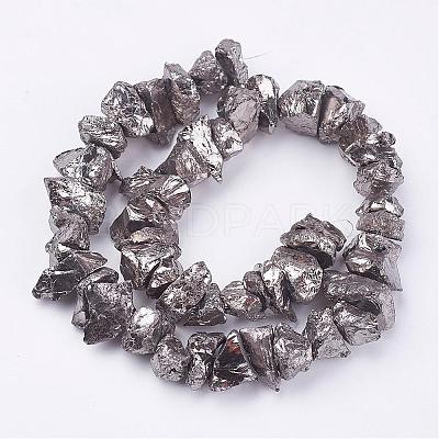Electroplated Natural Quartz Crystal Bead Strands G-F336-06G-1