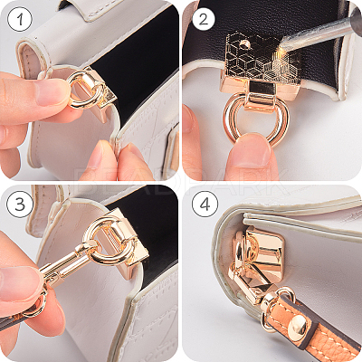 6Pcs Zinc Alloy Bag Buckles FIND-GF0006-89B-1