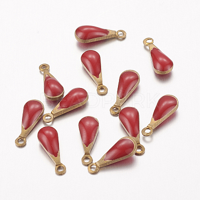 Antique Golden Plated Brass Enamel teardrop LS-X-KK-Q571-01G-1