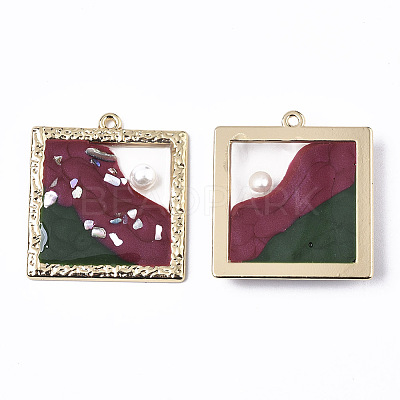 Epoxy Resin Pendants RESI-S381-09C-1