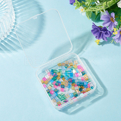 160Pcs 8 Colors 2-Hole Glass Seed Beads SEED-BT0001-01-1