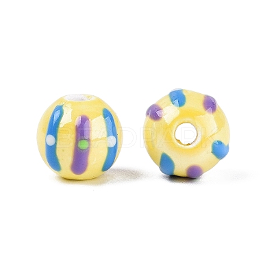 Handmade Porcelain Ceramic Beads PORC-Q005-03F-1