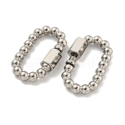 Non-Tarnish 304 Stainless Steel Screw Carabiner Lock Charms STAS-C092-07P-1