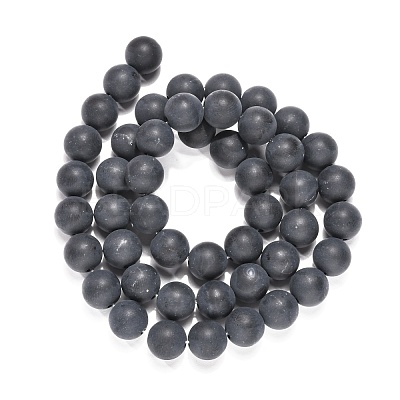 Dyed & Heated Natural Black Agate Beads Strands G-H1617-1