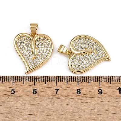 Brass Micro Pave Cubic Zirconia Pendants ZIRC-I367-07G-14-1
