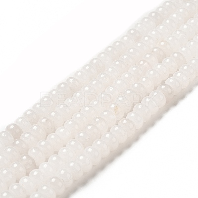 Natural White Jade Beads Strands G-D481-17A-1