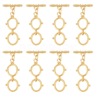 8Pcs Brass Toggle Clasps KK-ME0002-32-1