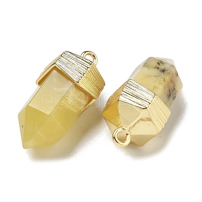 Natural Yellow Opal Faceted Pendants G-G181-03G-06-1