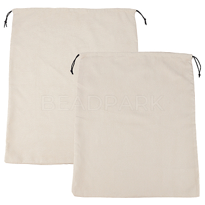 2Pcs 2 Colors Dustproof Faux Suede Packing Drawstring Bags TP-CL0001-01B-1