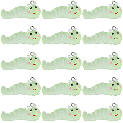 16Pcs Transparent Resin Pendants RESI-SP0001-63-1