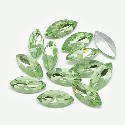 Pointed Back Glass Rhinestone Cabochons RGLA-T083-7x15mm-19-1