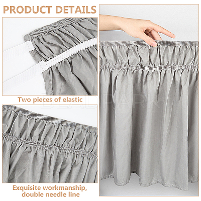 Adjustable Polyester Wrap Around Bed Skirts AJEW-WH20022-10D-01-1