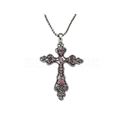 Cross Zinc Alloy Pendant Necklace NF8765-09-1