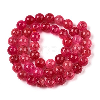 Dyed Natural White Jade Beads Strands G-T138-8mm-210-36-1