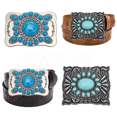 2Pcs 2 Style Zinc Alloy Belt Buckles FIND-WR0010-47-1