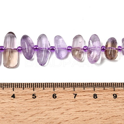 Natural Ametrine Beads Strands G-L649-A09-01-1