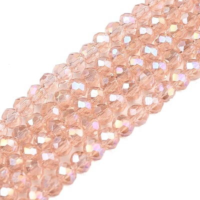 Electroplate Glass Beads Strands EGLA-A044-T3mm-B21-1