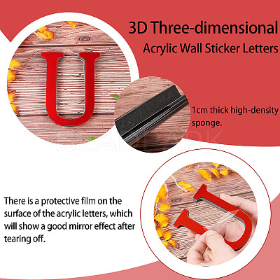 Acrylic Mirror Wall Stickers Decal DIY-CN0001-13B-U-1