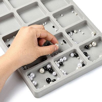 18 Grids Flocking PE Bead Design Boards ODIS-YW0001-04-1
