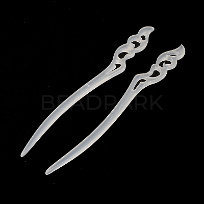 Opaque Acrylic Hair Sticks OHAR-C011-03B-1