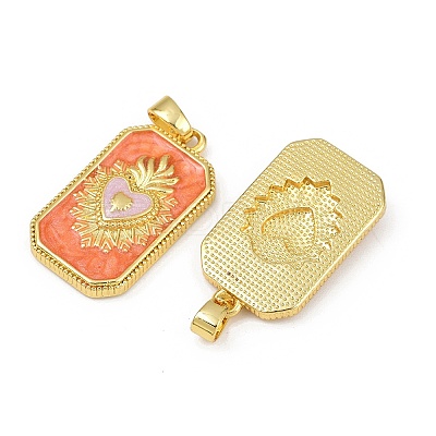 Brass Enamel Pendants KK-L190-008G-01-1