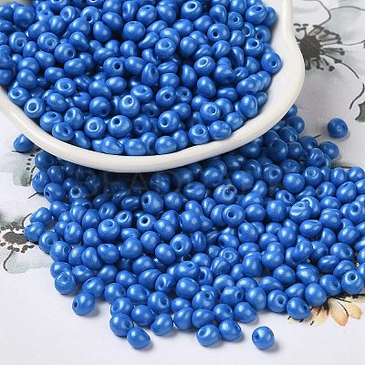 6/0 Opaque Baking Paint Glass Seed Beads SEED-M012-02A-03-1