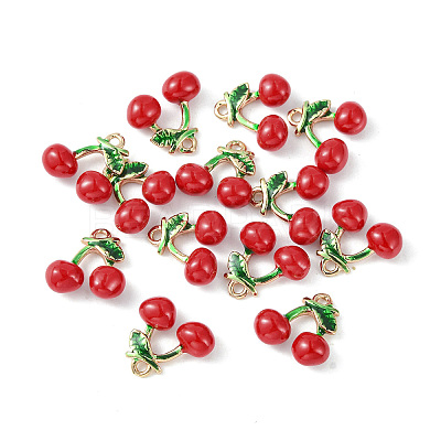 Brass Enamel Charms KK-G462-24LG-1