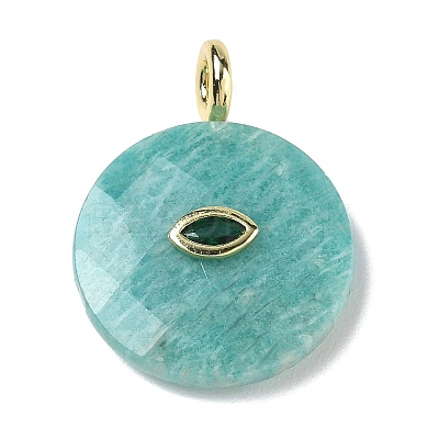 Natural Amazonite Faceted Pendants G-A287-02G-15-1