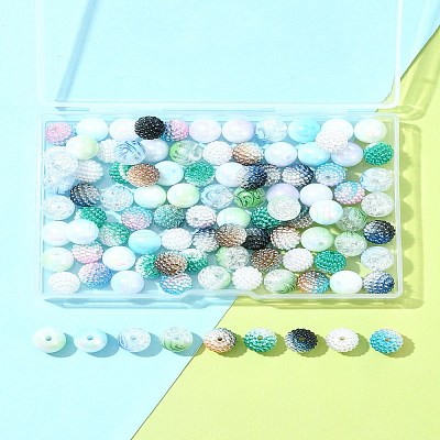 200Pcs 10 Styles Imitation Pearl & Opaque Acrylic Berry Beads OACR-FS0001-96A-1