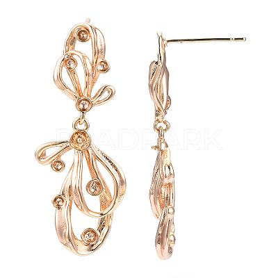 Brass Stud Earring Findings KK-N216-408-1