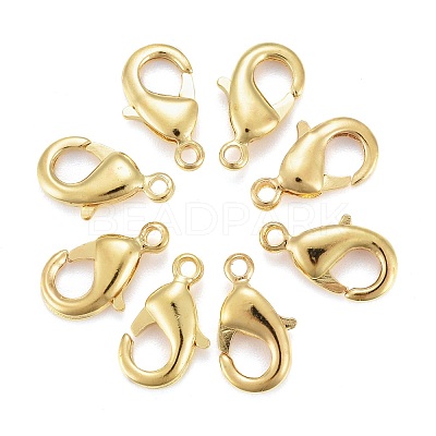 Brass Lobster Claw Clasps KK-902-G-NF-1