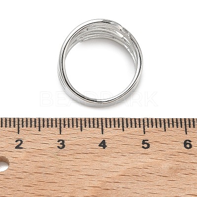 Brass Finger Rings for Women RJEW-K261-07B-P-1