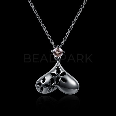 Fashion Brass Pendant Necklaces NJEW-BB34107-1