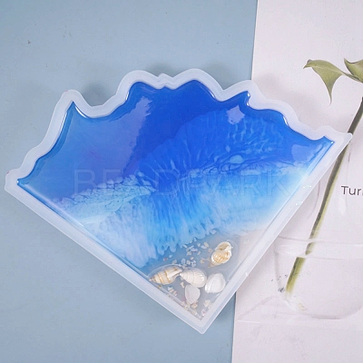 Irregular Cup Mat Mosaic  Silicone Molds DIY-K017-10-1