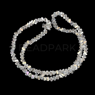 Electroplate Transparent Glass Beads Strands LS-EGLA-P061-04C-AB16-1