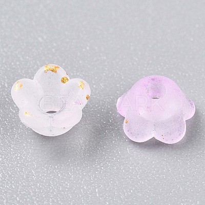 Frosted Transparent Acrylic Beads OACR-N137-72D-1